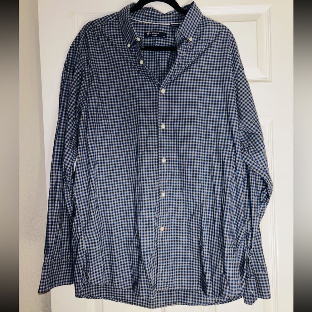 Daniel Cremieux Navy and White Checkered Shirt